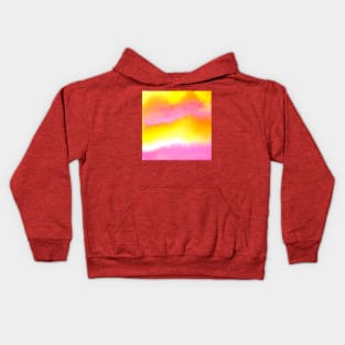 Yellow and Pink Watercolor Blend Kids Hoodie